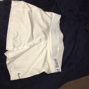 White nike pros!!